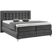Musterring Boxspringbett MUSTERRING "Dubai", schwarz (d 040 anthrazit), B:217cm