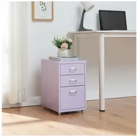 [en.casa] Rollcontainer Kökar mit 3 Schubladen 48x28x41 cm Lila