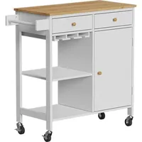 Vicco Küchenwagen Trayz, Weiß, 89 x 87 cm mit