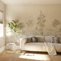 Superfresco Easy Fototapete SUPERFRESCO EASY "Gedämpfte Blumenmuster", beige, H:2,8m