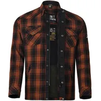 Bores Lumberjack Premium Motorradhemd, schwarz-orange, Größe 4XL