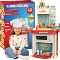 Krumad Kinderküche Spielzeug ab 3 Jahre, Spielküche mit Backofen,