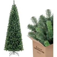 Salcar Bleistift Weihnachtsbaum 210 cm Künstlicher Tannenbaum Christbaum Slim