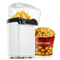 HOUSNAT Popcornmaschine, 1200W Heißluft Popcorn Maker ohne Öl, 2