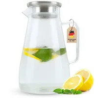 Intirilife Karaffe in KLAR - 1,8l Krug mit Henkel