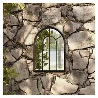 VidaXL Gartenspiegel Schwarz 60x45 cm Eisen