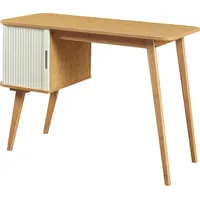 [en.casa] Schreibtisch Tysvær Bambus / Cremeweiß