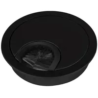 SOTech Kabeldurchlass Metall 68 mm Schwarz Matt mit Bürstendichtung