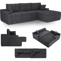 Juskys Sofa Coredo Rechts - Ecksofa 3 Sitzer, Couch