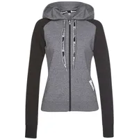 Bench. loungewear Kapuzensweatjacke Damen schwarz-dunkelgrau Gr.36/38