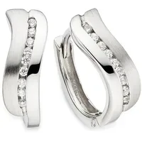 Bruno Banani Creolen Schmuck Geschenk Silbercreolen Zirkonia 14mm