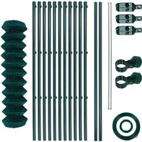 Estexo Maschendrahtzaun Komplettset 1x25 m Gartenzaunset Zaunset Gartenzaun Set