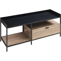 [en.casa] Fernsehtisch Belana 120x40x54 cm Schwarz/Eicheoptik