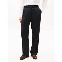 Tommy Hilfiger Anzughose "TIMELESS WOOL RLXD STRT PANT", Damen,