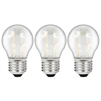 McShine LED Filament Set McShine, 3x Tropfenlampe, E27, 2W,
