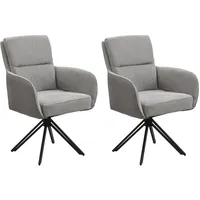 ByLIVING by Living Stuhl 2er-Set ¦ grau ¦ Maße