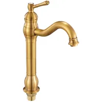 Vevor Einhebelwaschtischarmatur Wasserhahn mit Druckknopfablauf, Waschbeckenarmatur Küchenwasserarmaturen Waschtischhahn, Einhebelmischer