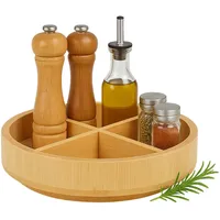 Relaxdays Gewürzregal Drehteller 23,5 x 23,5 x 6 cm