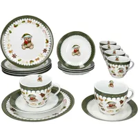 Mambocat Friend Kaffeeservice 18-tlg. Weihnachten Teddybär-Dekor