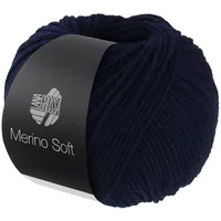 Lana Grossa Merino Soft Häkelwolle, 125 m blau