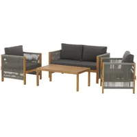 Gartenundmoebel.de Rope Sofa Set Palma ¦ holzfarben