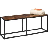 Relaxdays Sitzbank, Esszimmer, Industrial 120 cm, Küchenbank, Metall, Industrial/Schwarz
