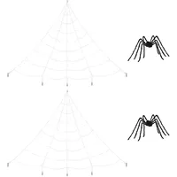 VidaXL Halloween-Spinnendekoration mit Netzen 2 pcs Polyester 200 cm