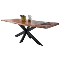 Main Möbel Baumtisch Massivholz Esstisch 200x100cm Akazie & Eisen