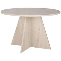 Skye Decor Drawer Esstisch, Beige, Holzwerkstoff, 120x75x120 cm Esszimmer,