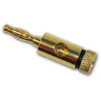Goobay Bananenstecker mit Schraubanschluß vergoldet, 4 mm, Farbring schwarz