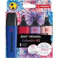 Stabilo BOSS ORIGINAL Wildflower Edition Textmarker farbsortiert, 4 St.