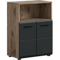 Xonox.home – Standschrank breit Ice Nox Oak Nachbildung schwarz