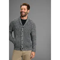 MAN'S WORLD Strickjacke in schwarz melange, | Gr. XXL