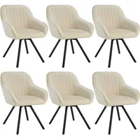 Tectake tectake® Drehbarer Armlehnstuhl Snug Samtoptik, gepolstert, in 360°