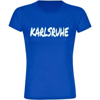 Multifanshop Damen T-Shirt - Karlsruhe - Textmarker - Druck