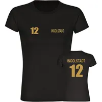 Multifanshop Damen T-Shirt - Ingolstadt - Trikot Nummer 12