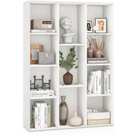 Costway Bücherregal 11 Fächern, 74 x 24 x 106
