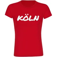 Multifanshop Damen T-Shirt - Köln - Textmarker - Druck