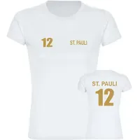 Multifanshop St. Pauli T-Shirt 2023 gold Damen Gr. XL