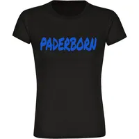 Multifanshop Damen T-Shirt - Paderborn - Textmarker - Druck