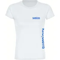 Multifanshop Damen T-Shirt - Saarbrücken - Brust & Seite