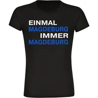 Multifanshop Damen T-Shirt - Magdeburg - Einmal Immer -