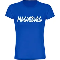 Multifanshop Damen T-Shirt - Magdeburg - Textmarker - Druck