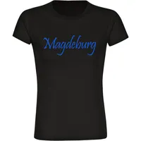 Multifanshop Damen T-Shirt - Magdeburg - Schriftzug - Druck
