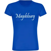 Multifanshop Damen T-Shirt - Magdeburg - Schriftzug - Druck