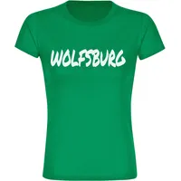 Multifanshop Damen T-Shirt - Wolfsburg - Textmarker - Druck