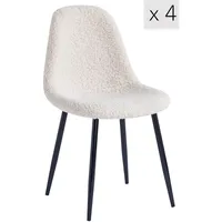 Möbel Kraft Stuhl 4er-Set ¦ weiß ¦ Maße (cm):