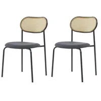 Möbel Kraft Stuhl schwarz 2er Set