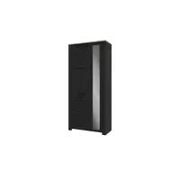 Forte Garderobenschrank 94,4 x 42 x 205,4 schwarz