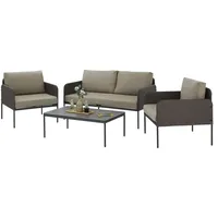 Gartenundmoebel.de Elina Loungeset braun